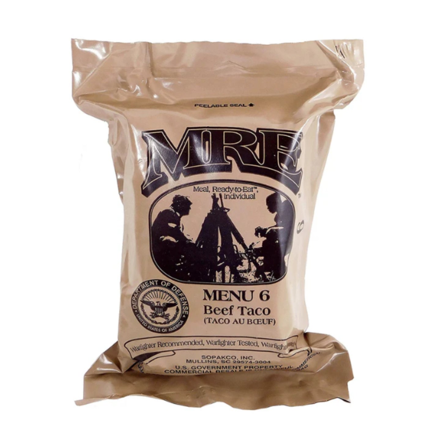 Military MRE Single Meal (Beef Taco )