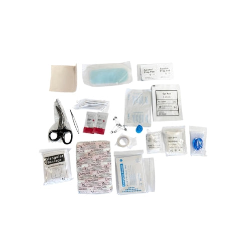100-Piece First Aid Kit in Red Waterproof Dry Bag