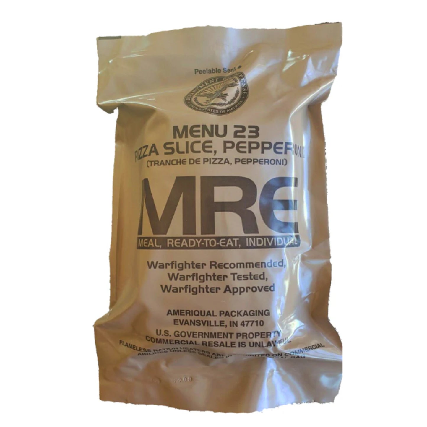 Military MRE Single Meal (Pepperoni Pizza Slice )