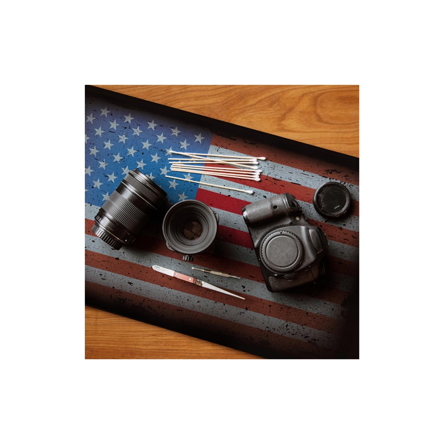 American Flag Non-Slip Gun and Electronics Cleaning Mat – Washable 18” Work Surface