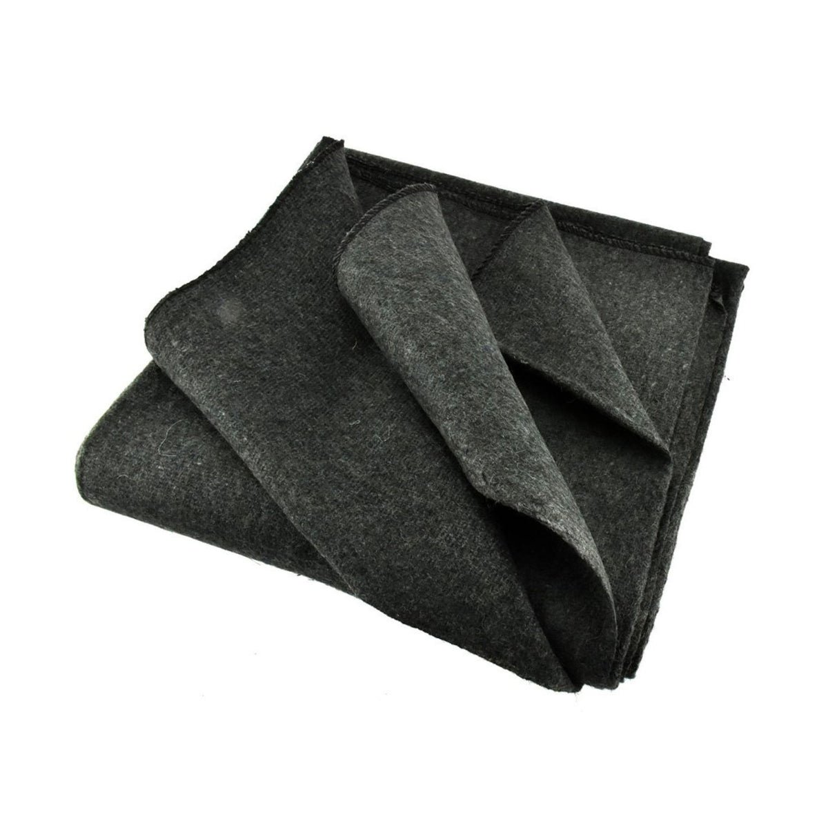 Gray Wool Blend Blanket – 51" x 80" | 50% Wool | 2 lbs