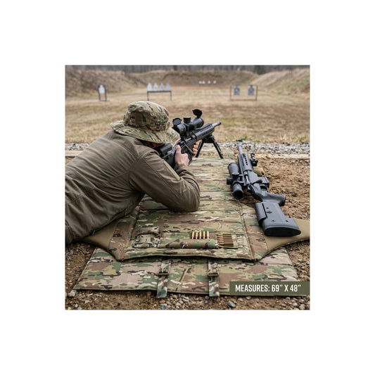 Voodoo Tactical Roll Up Shooter's Mat – Padded Shooting Range Mat with Storage Pouches