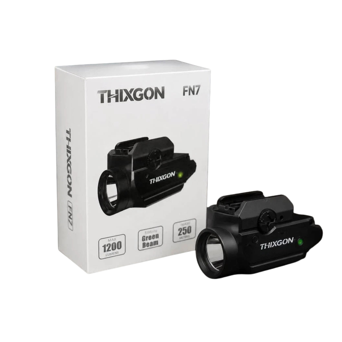 THIXGON FN7 Tactical Flashlight & Green Laser Sight – 1200 Lumens