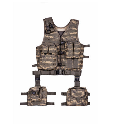 Tactical MOLLE System 10 Piece Ambidextrous Deluxe Modular Web Vest