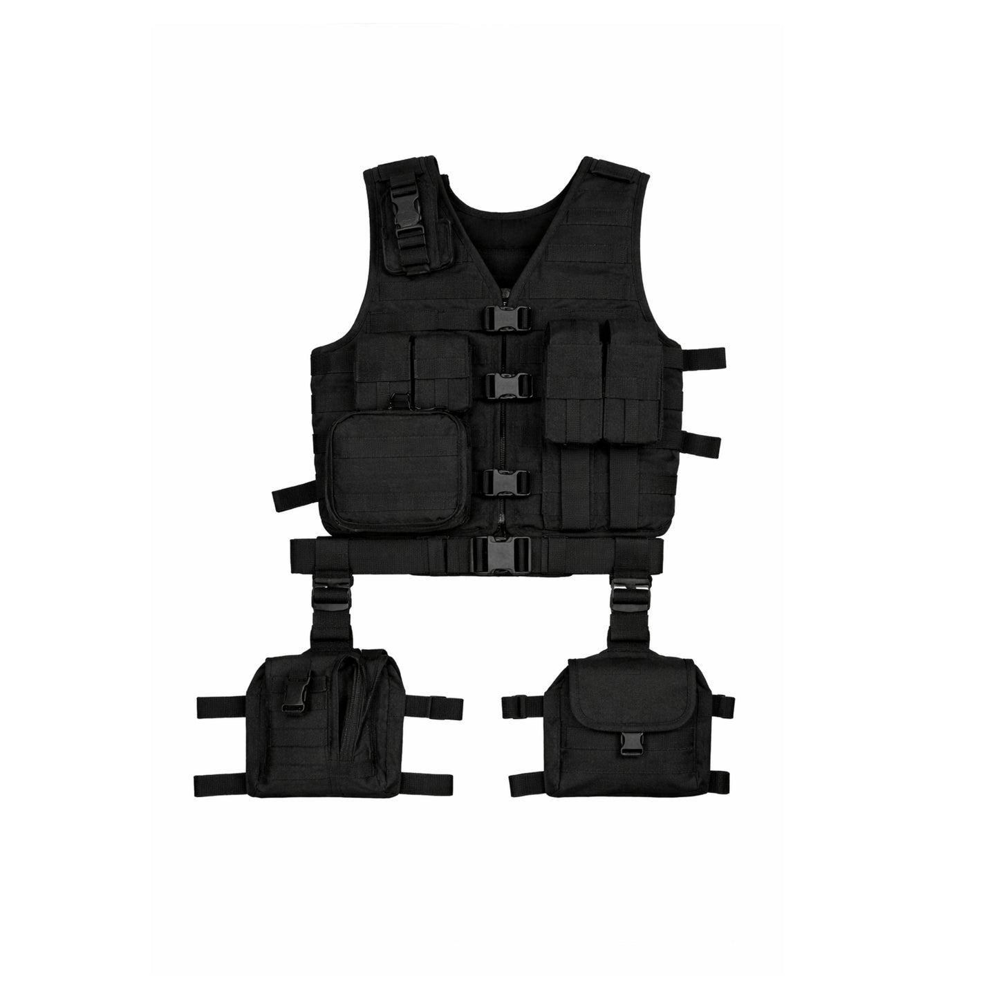 Tactical MOLLE System 10 Piece Ambidextrous Deluxe Modular Web Vest