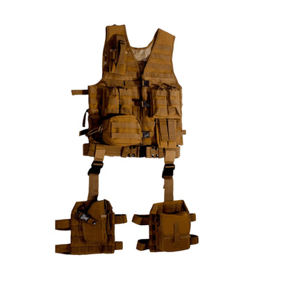 Tactical MOLLE System 10 Piece Ambidextrous Deluxe Modular Web Vest