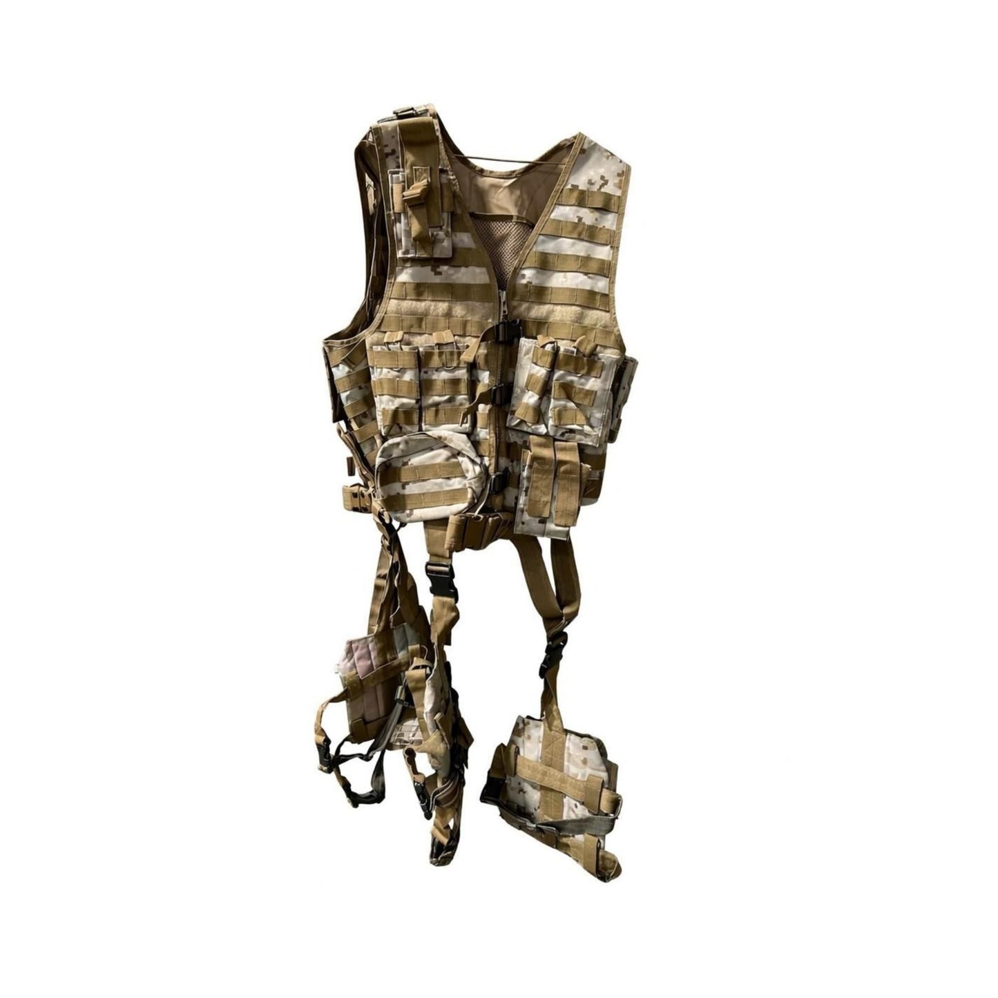 Tactical MOLLE System 10 Piece Ambidextrous Deluxe Modular Web Vest