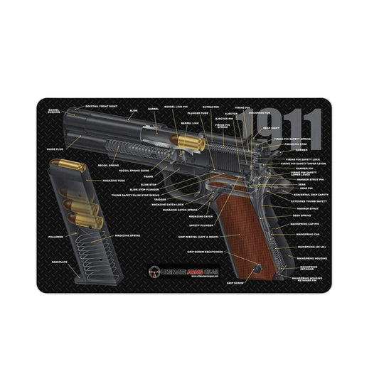 1911 Pistol Blueprint & Cleaning Mat – Ultimate Arms Gear
