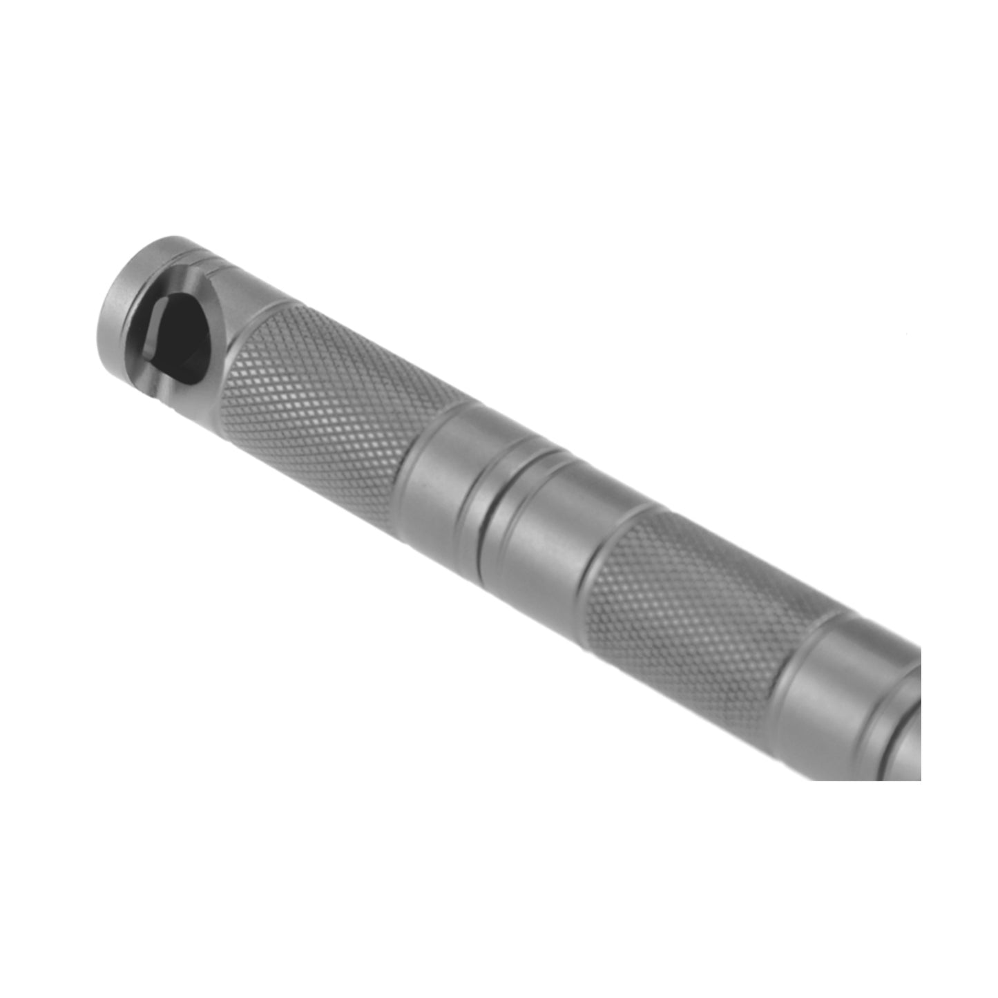 5-IN-1 Matte Grey Survival Tool – Compass, Punch, Striker, Flint & Whistle