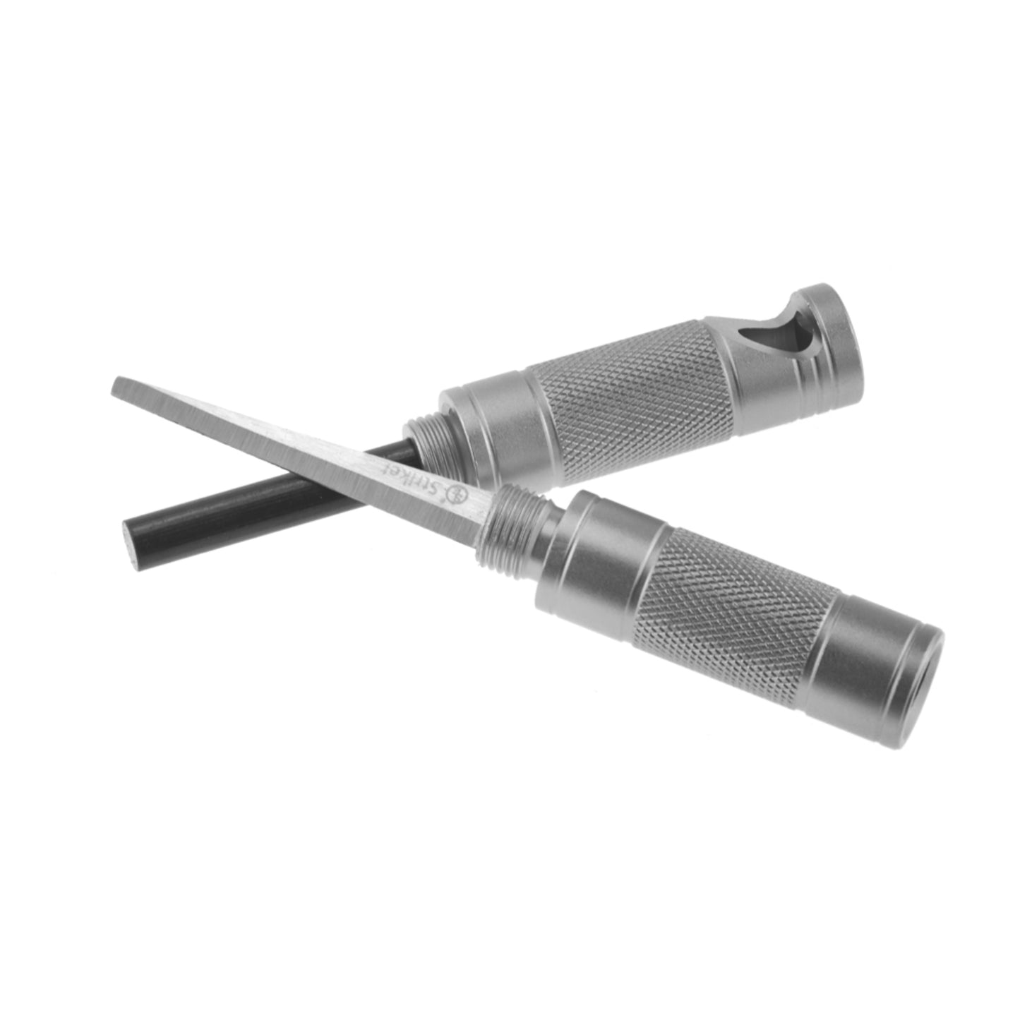 5-IN-1 Matte Grey Survival Tool – Compass, Punch, Striker, Flint & Whistle