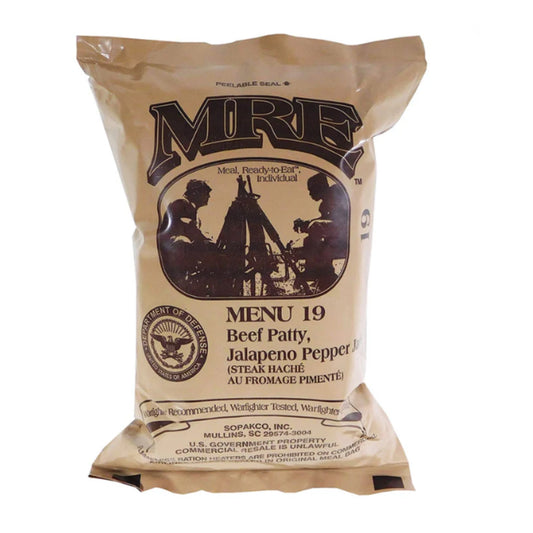 Military MRE Single Meal (Beef Patty Jalapeño Pepper Jack )