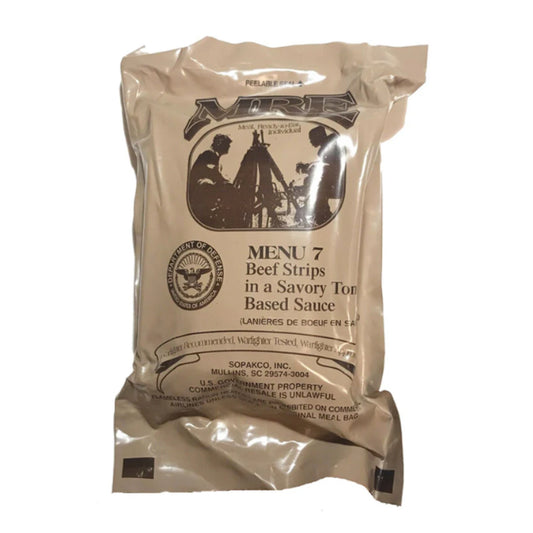 Military MRE Single Meal (Beef Strips in Tomato Sauce)