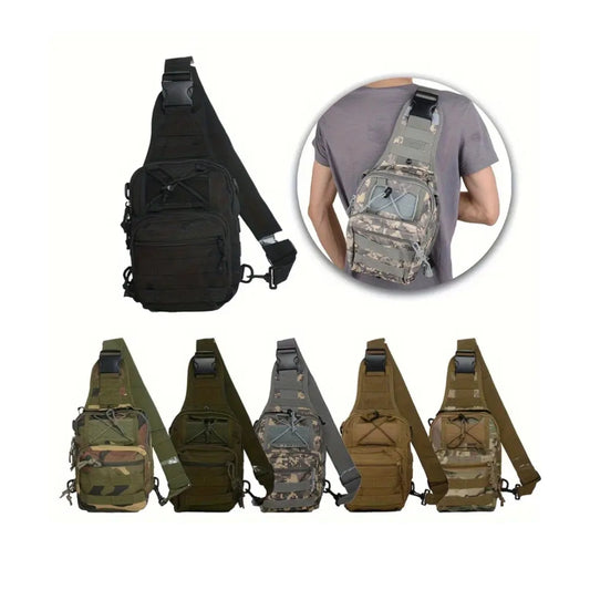 Tactical Crossbody CCW Sling Bag – Waterproof MOLLE EDC Chest Pack with Multi-Compartment Storage