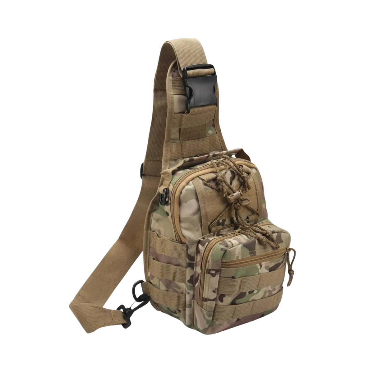 Tactical Crossbody CCW Sling Bag – Waterproof MOLLE EDC Chest Pack with Multi-Compartment Storage