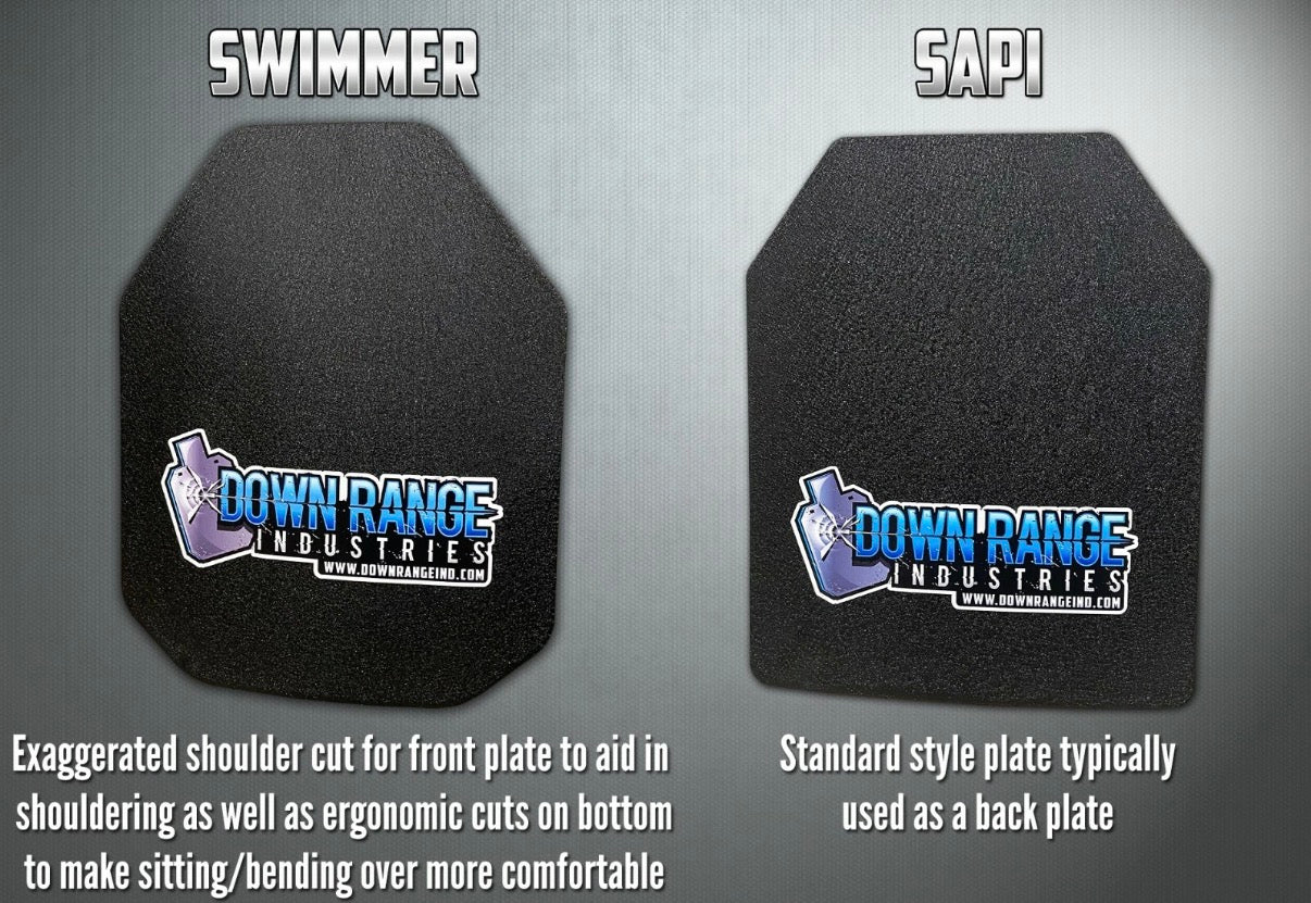 Down Range Body Armor AR500 Level-3 Plate Set