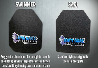 Down Range Body Armor AR500 Level-3 Plate Set