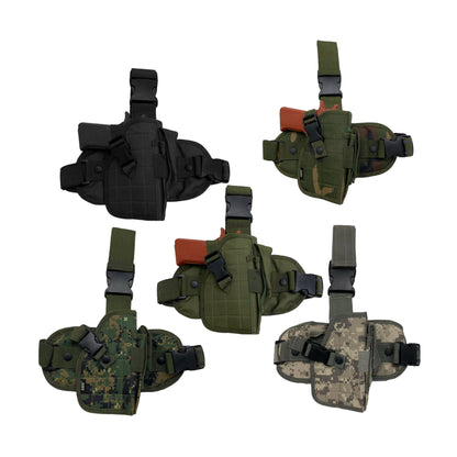 Low Profile Tactical Drop Leg Holster With Magazine Pouch – Right Handed Tactical Thigh Holster