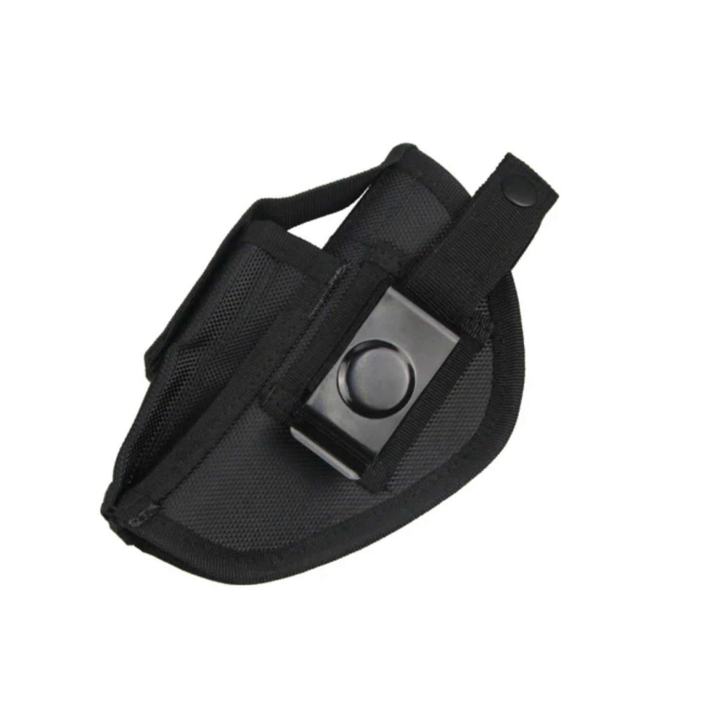 Low Profile Tactical Pistol Holster w/ Spare Mag Pocket & Belt Clip – Black