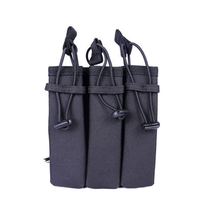 Tactical MOLLE Triple Mag Pouch – Black
