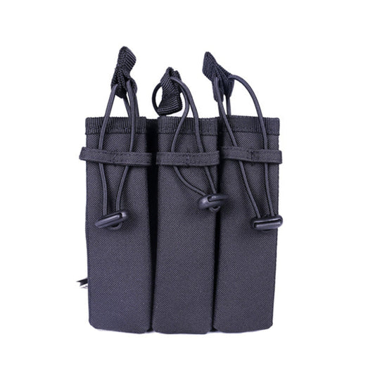 Tactical MOLLE Triple Mag Pouch – Black