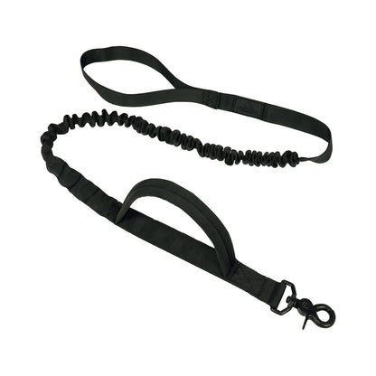 Tactical Dog Leash – Heavy-Duty Nylon Shock Leash with Dual Handles