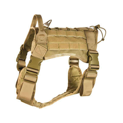 Tactical K9 Vest – MOLLE Dog Harness with Control Handle