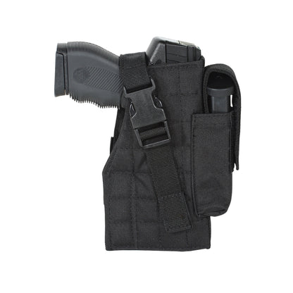 Voodoo Tactical MOLLE Holster with Attached Mag Pouch – Adjustable Pistol Holster for .380 to .45 Caliber Handguns