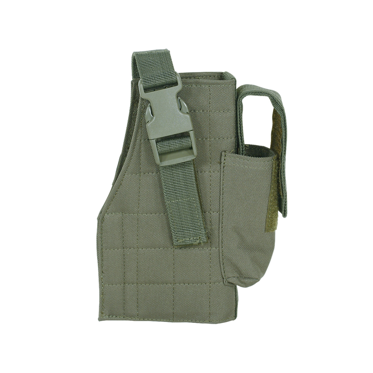 Voodoo Tactical MOLLE Holster with Attached Mag Pouch – Adjustable Pistol Holster for .380 to .45 Caliber Handguns