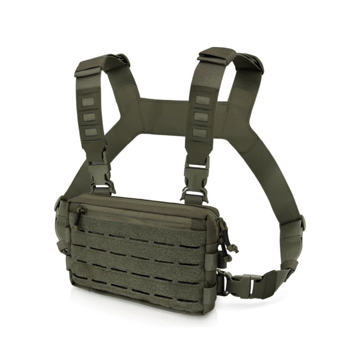 Tactical Laser Cut Admin Chest Rig with Quick-Disconnect Buckles – Lightweight MOLLE Chest Rig