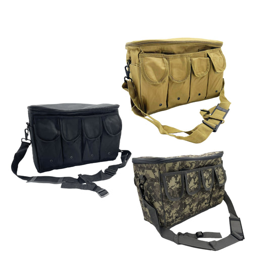 Tactical Range Bag with 8 Magazine Pockets | Heavy Duty 1000D Nylon Shooting Gear Bag