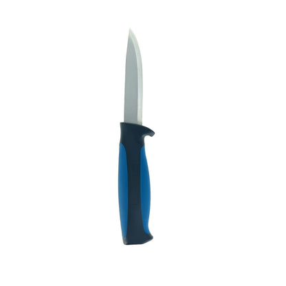 8" Bait Knife with Hard Sheath – 4CR14 Stainless Steel Fishing Fillet & Bait Knife Blue/Black Grip Handle