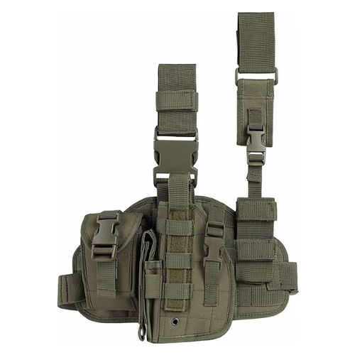 Tactical Drop-Leg Thigh Holster with Magazine Pouch