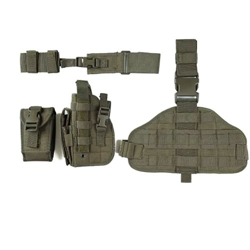 Tactical Drop-Leg Thigh Holster with Magazine Pouch