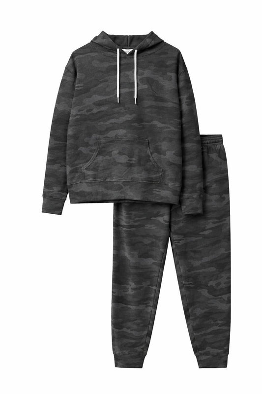 Black Night Camo Hoodie & Jogger Set