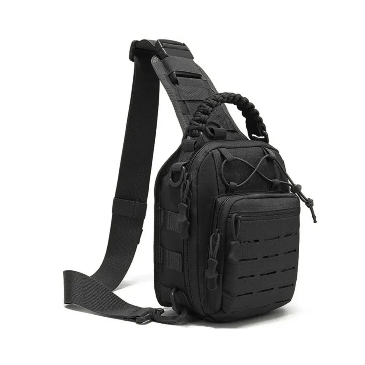 Laser Cut CCW Tactical Sling Bag with Paracord Handle- 1000D