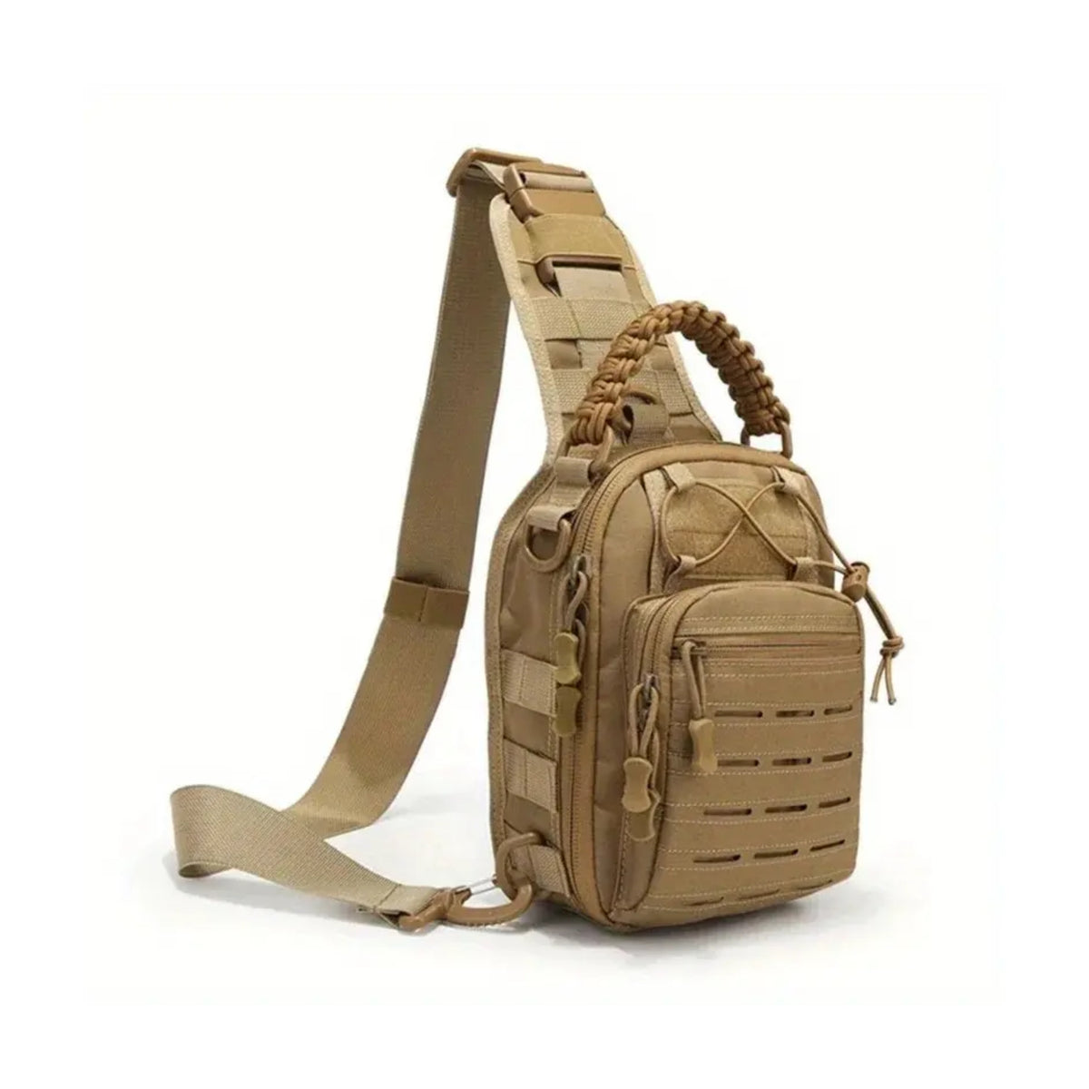 Laser Cut CCW Tactical Sling Bag with Paracord Handle- 1000D