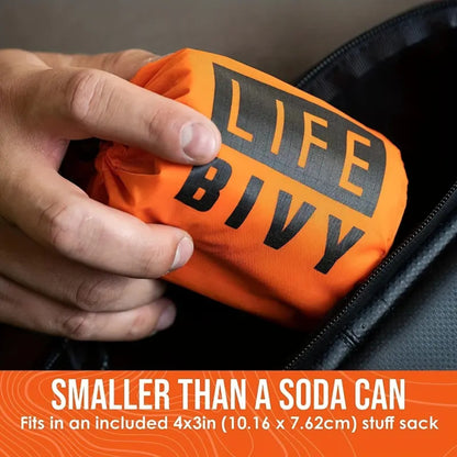 Life Bivy Emergency Survival Sleeping Bag | Mylar Thermal Survival Shelter | Lightweight Emergency Bivy
