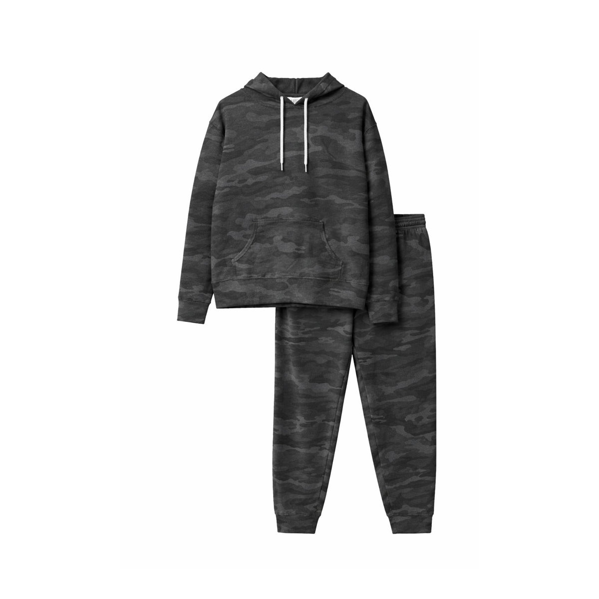 Black Night Camo Hoodie & Jogger Set – Tactical-Inspired Comfort Wear