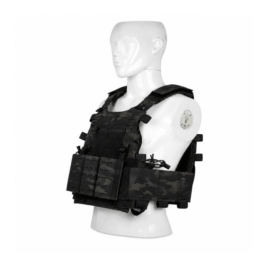 RapidFlex Tactical Vest with Pouches – Quick Release Lightweight Vest with Elastic Sides