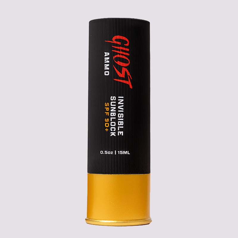 Ghost Ammo Invisible Sunblock Stick SPF 30+ | Clear, Water-Resistant Mineral Sunscreen